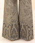Unstitched Women's Embroidered Lawn Brown Three Piece Suit
